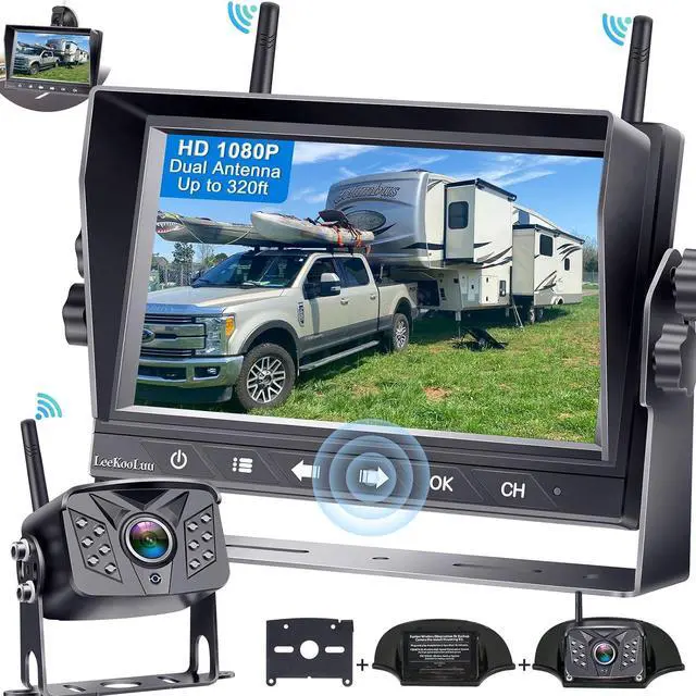 Main image of HD 1080P 7 inch RV Wireless Backup Camera: 15-Min Easy to Install | Clear Night Vision 4 Channels Recording Touch Key Monitor Rear View Camera for Furrion Pre-Wired RVs Travel Trailers Camper