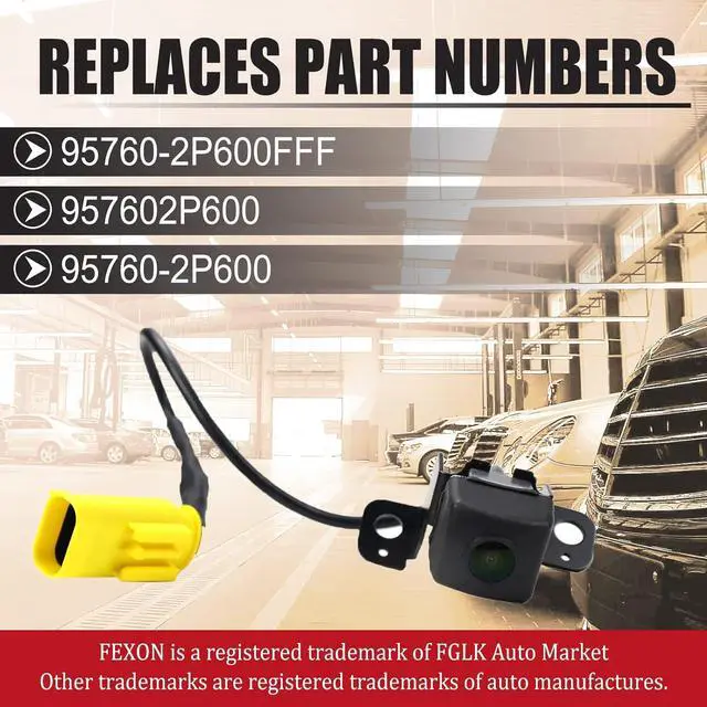 Alt view image 3 of 7 - Rear View Backup Camera Compatible with Kia Sorento 2014 2015 Replaces 95760-2P600 95760-2P600FFF