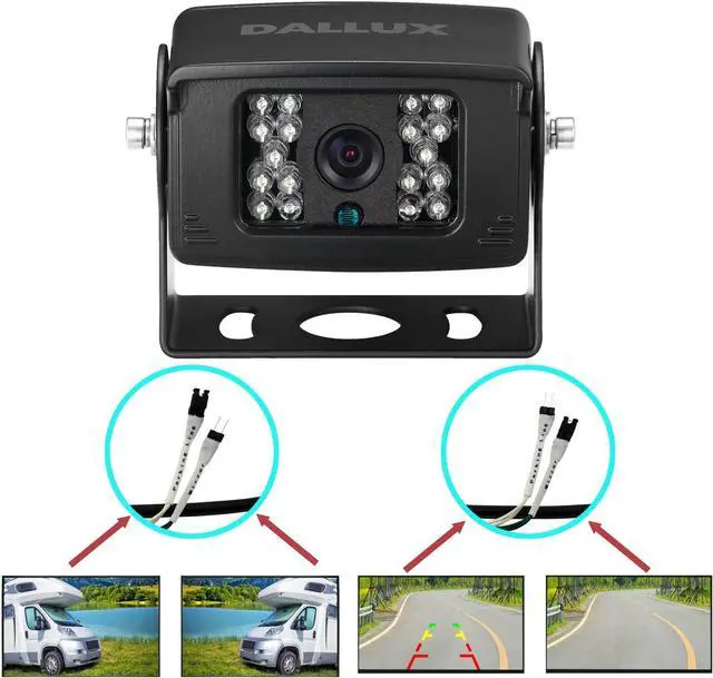 Alt view image 2 of 6 - Truck Backup Camera with Parking Line Switch ON/Off for Bus/Travel Trailer/Van/Fifth Wheel/RV Camper