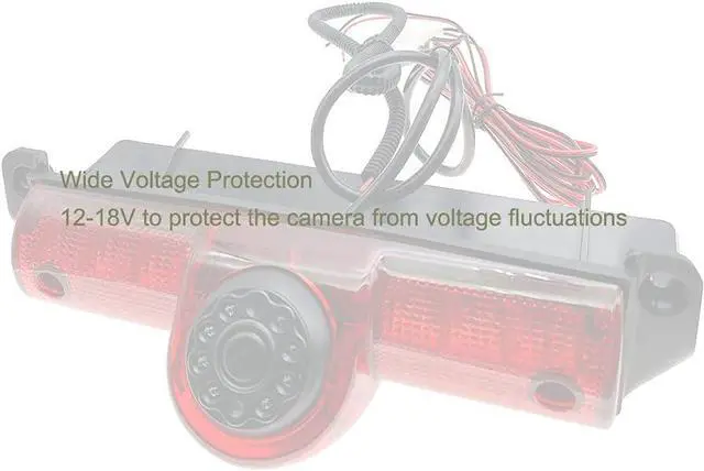 Alt view image 3 of 7 - Brake Light Rear View Reverse Backup Camera Compatible with 2003-2019 Chevy Express GMC Savana Van 1500 2500 3500