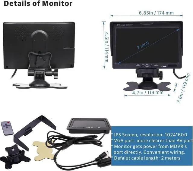 Alt view image 4 of 7 - Gadpiparty JOINLGO 4CH 4G GPS WiFi 1080P Mobile Vehicle Car Dvr Security Camera System 4Pcs WDR Car Cameras with Night Vision, Weatherproof, Remote Monitor on APP/Web for Truck Fleet(480GB SSD Includ