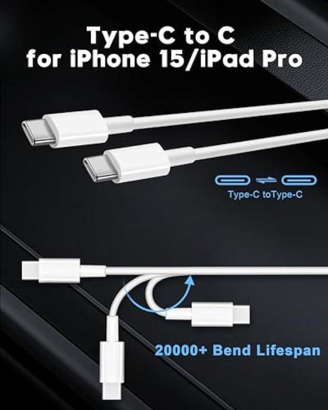 Alt view image 5 of 7 - iPhone 15 Car Charger Fast Charging, 2Pack 40W Dual USB C Power Cigarette Lighter Car Charger Adapter with 6FT Type C to C Cable for iPhone 15/15 Plus/15 Pro Max, iPad Pro, Pixel 8/7, Galaxy S23/S22