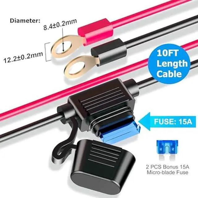 Alt view image 2 of 6 - EUGIZMO 12V Car Cigarette Lighter Socket, 200W 3 Socket Cigarette Lighter Plug Splitter USB Charger Adapter 12 Volt Socket Power Outlet Auxiliary Cigarette Lighter Socket with Eyelet Terminal (Red)