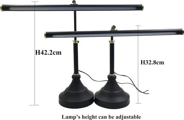 Alt view image 6 of 7 - HomeFocus Piano Light,Piano Lamp,Music Lamp,Eye-Care Reading Light,Desk Lamp,Black