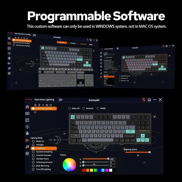 Alt view image 7 of 7 - EPOMAKER x Feker Galaxy80 Gaming Keyboard, Aluminum Alloy Wireless Mechanical Keyboard, BT5.0/2.4G/USB-C Gasket-mounted Keyboard, Hot Swappable, NKRO Creamy Keyboard (Cream White, Marble White Switch)