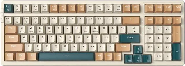 Main image of Wireless Mechanical Keyboard, Triple Mode 2.4G/USB-C/BT Gaming Keyboards 100 Keys RGB Backlit, Brown Switch Rechargeable | Brown Combo