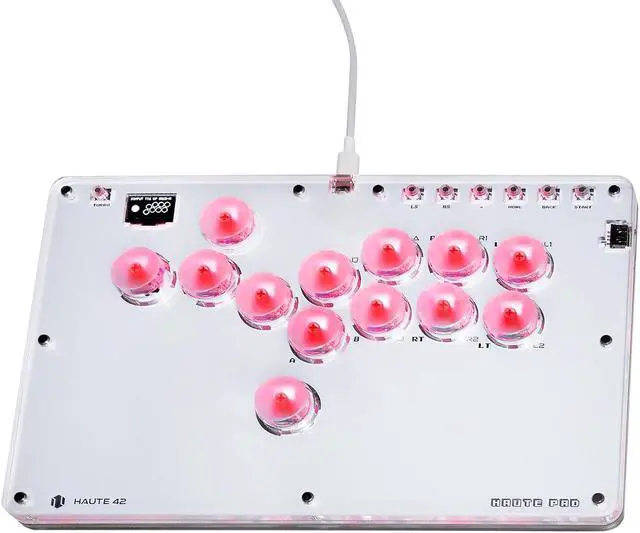 Main image of Haute42 Arcade Stick T13, All-Button Arcade Controller for Switch/PC/PS4/PS3 /Steam Deck, Slim Arcade Fight Stick Game Keyboard with Turbo & Custom RGB, Supports Hot-Swap & SOCD