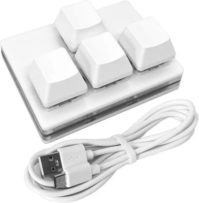 Main image of USB Mini 4-Key Keypad One-Handed Mechanical Gaming Keyboard Programming Macro Pad RGB Keypad for Windows Mac OSU HID Standard Keyboard with Red Hot Swappable Switch USB-C Keyboards