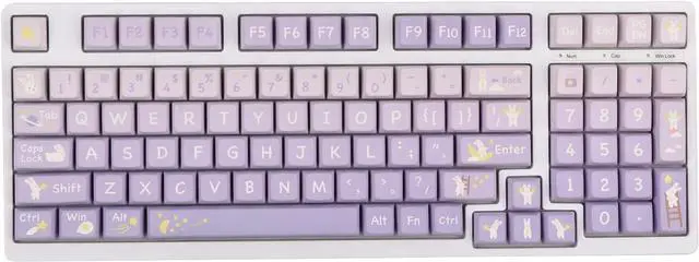 Main image of EPOMAKER Moonlit Bunny 138 Keycaps Set, Five-Side Dye Sublimation MDA Profile Gradient Keys for Mechanical Gaming Keyboard