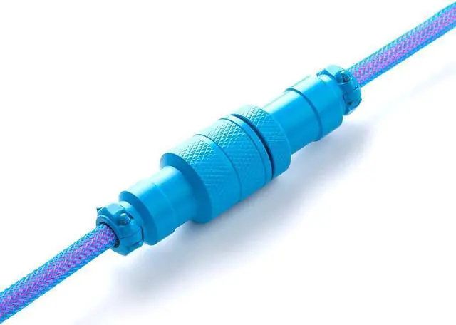 Alt view image 4 of 5 - CableMod Pro Coiled Keyboard Cable (Galaxy Blue, USB A to USB Type C, 150cm)