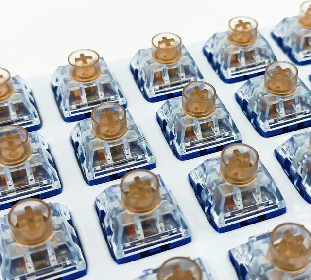 Alt view image 6 of 6 - Silent Tactile Switches,Kailh Box Deep-Sea Silent Whale Switches for Mechanical Keyboard,3-Pin 45gf Tactile/Dustproof/Long Life SwitchesSilent Whale,36Pcs