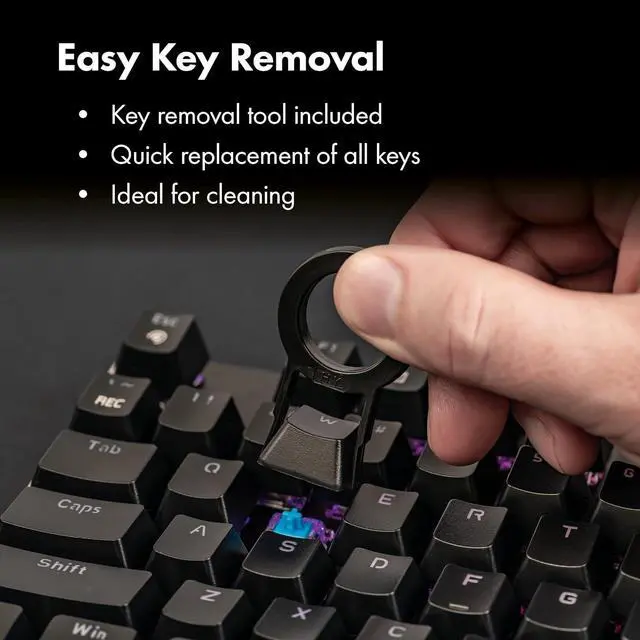 Alt view image 6 of 7 - Scorpion V1 Wired Mechanical Gaming Keyboard  USB-A Connection - Tactile & Clicky  Brilliant RGB Lighting Compact Form Factor Customizable Keys & Multimedia Function 104 Keys