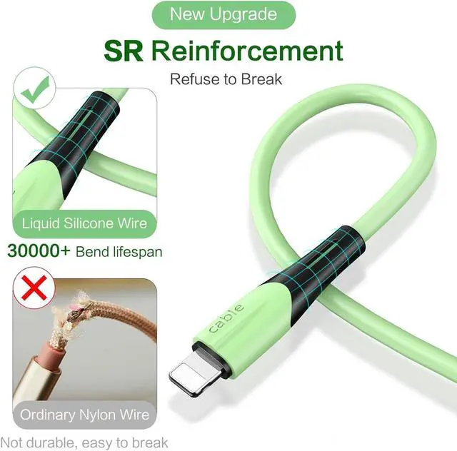 Alt view image 4 of 7 - Multi Charging Cable 2Pack 5FT 3 in 1 5A Multiple USB Fast Charger Cord Adapter with IP/USB C/Micro USB Port Connectors for Phone 14 13/ Galaxy/Pixel/Phones/Tablets and More