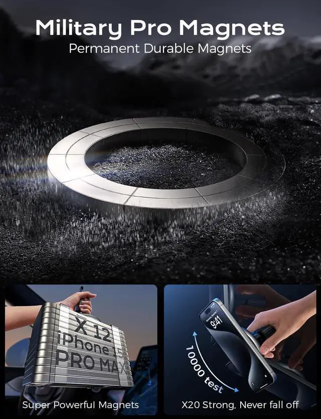 Alt view image 5 of 7 - Magsafe Car Mount Charger, 15W Fast Charging LED Magnetic Wireless Car Charger, Air Vent Phone Holders for Your Car Magsafe Car Phone Holder for iPhone 15/14/13/12 Fast Charging Magsafe Case