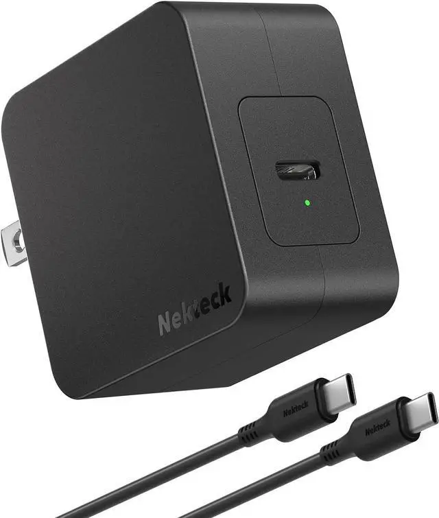 Main image of Nekteck USB C Charger, 60W, GaN Tech, PD 3.0 Fast Charging with Foldable Plug, Compatible with MacBook Air/Pro, iPhone 15/16 Series