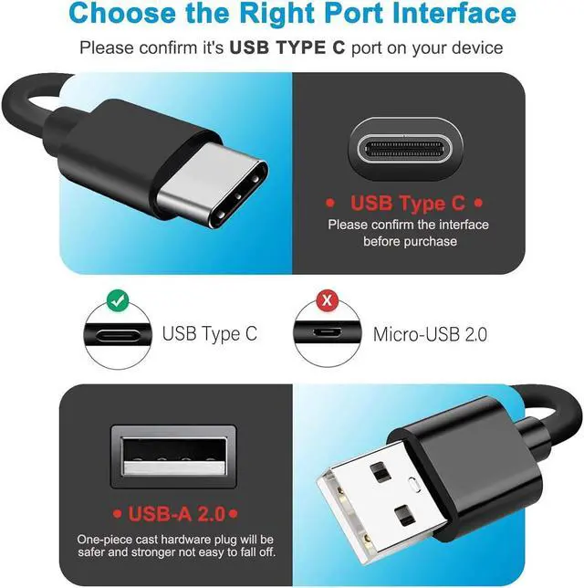 Alt view image 4 of 5 - 20W Fast Wall QC3.0 Charger USB C Charging Cable Cord for Motorola G Power 2025 2020/2021/2022 G Stylus 2024, Moto Turbo One 5G UW Ace, Edge/Razr, G200 G100 G41 G71 G30 G10 Z3 Z4 G Pure Android Phone