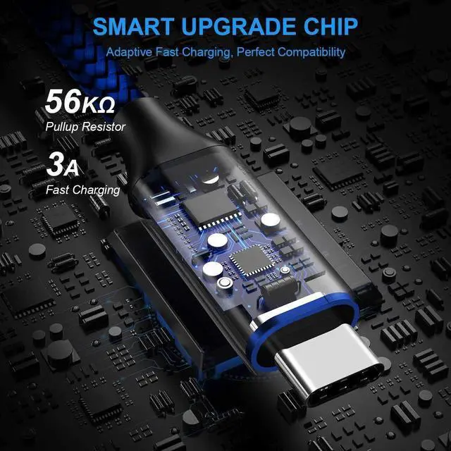 Alt view image 2 of 6 - etguuds USB C Cable 15ft, Extra Long USB Type C Cable Fast Charge USB-A 2.0 to USB-C Charger Cable, Premium Nylon Braided Charging Cord - Blue