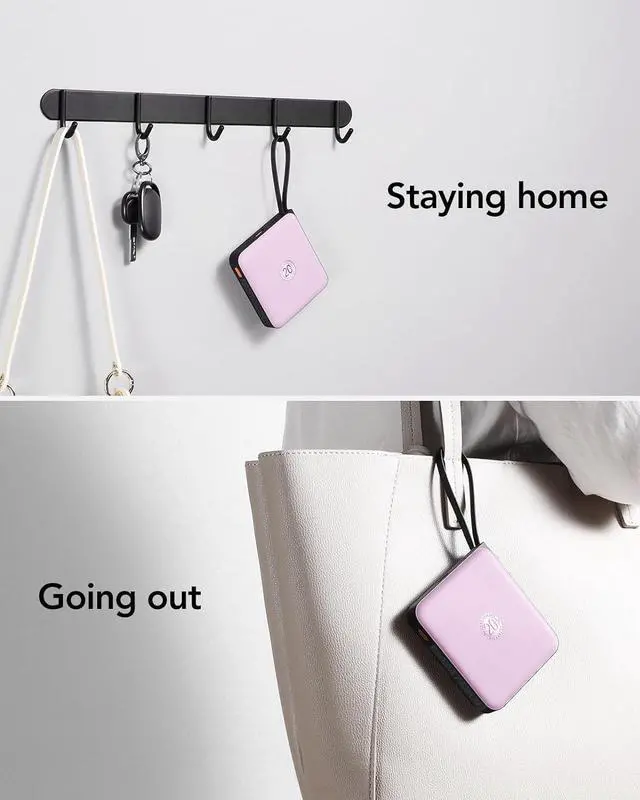 Alt view image 5 of 7 - VRURC Portable Charger with Built-in Cable, 10000mAh Power Bank, 22.5W/PD20W Fast Charging USB C Battery Pack for iPhone 16 15 14 Samsung Galaxy S25 S24 S23 S22 Android Airpods, Purple(1 Pack)