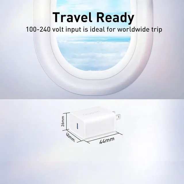 Alt view image 6 of 7 - USB C Charger Block 20W PD 3.0 Fast Charging Wall Charger USBC Power Adapter Type C Brick Cube for iPhone 17/Pro/Pro Max/17 Air/ 16/16 Pro/16 Pro Max/15/Plus/Pro/Pro Max [2 Pack]