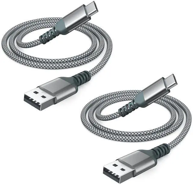 Main image of USB C Charger Cable [2 Pack/4ft] Fast Charging Type C Cable Nylon Braided USB A to USB C Cable for iPhone 15/15 Pro MacBook iPad Galaxy and Other Type-C Devices.