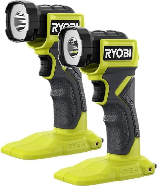 Main image of Ryobi 18V LED Light, PCL660 2Pk - Bulk Packaged, Handheld, Green, 2pk-PCL660=BT