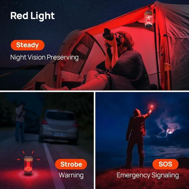 Alt view image 4 of 7 - Consciot LED Camping Lantern, USB-C Rechargeable, 5 Light Modes 3 Color Temperatures 4400mAh Battery | Disassembly Free Design & Magnetic | Dimmable Flash Light & Night Light for Indoor and Outdoor