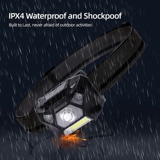 Alt view image 2 of 7 - Pack 2 Red Light LED Headlamps Flashlights Headlight Bright Head Lamp for Adults Night Vision and Outdoor Camping