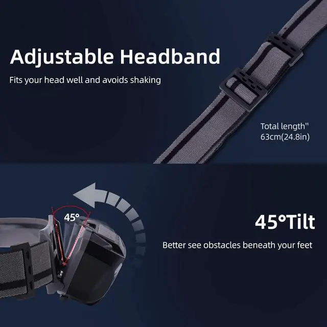 Alt view image 6 of 7 - Pack 2 Red Light LED Headlamps Flashlights Headlight Bright Head Lamp for Adults Night Vision and Outdoor Camping