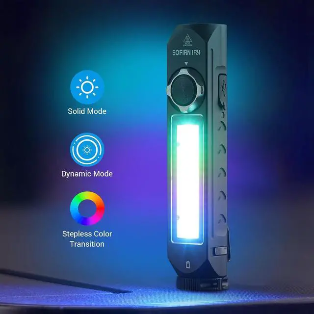 Alt view image 4 of 7 - Sofirn IF24 Rechargeable Flashlights High Lumens 2000LM Flashlights for Emergencies Home LED Work Light Multifunctional Powerful Pocket Flashlight Magnetic Flashlight for EDC Triple Light Sources