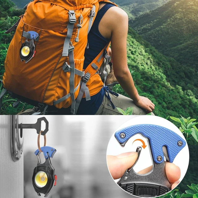 Alt view image 5 of 7 - 4-Pack Rechargeable COB Keychain Flashlight, 7 Modes, 1600 Lumen for EDC & Emergencies