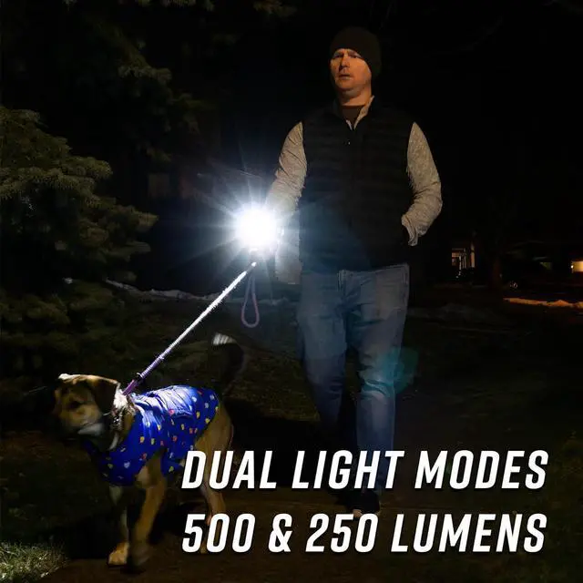 Alt view image 3 of 5 - noxgear Wrist Light 500 Lumen Lightweight Hands-Free Flashlight - 100° Wide Flood Beam - USB-C Rechargeable - IP-64 Waterproof - 2 Brightness Modes - for Dog Walkers, Runners, Avid Night Enthusiasts