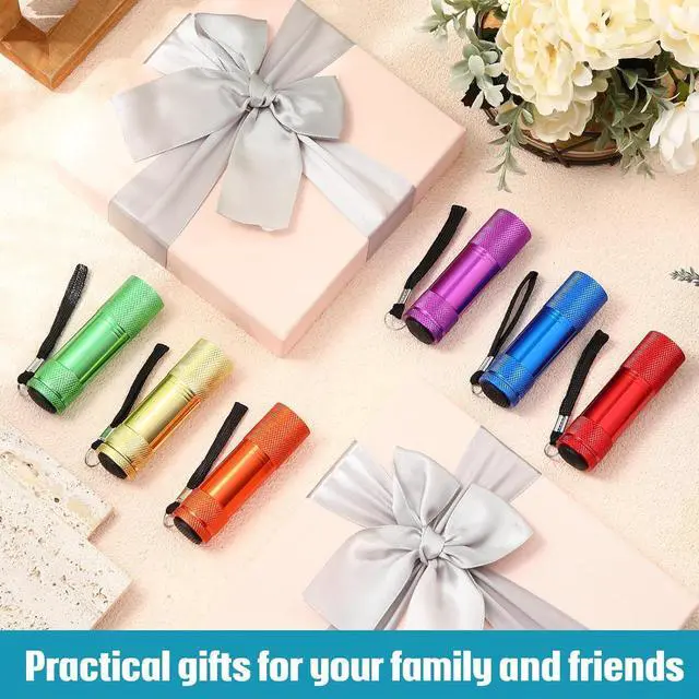Alt view image 4 of 7 - 48 Pcs Mini Flashlights Bulk, Bright Aluminum Handheld Flash Light with Lanyard, Small LED Flashlights for Kids Night Reading Emergency Hurricane Camping Hiking Party Favors(Classic Color)