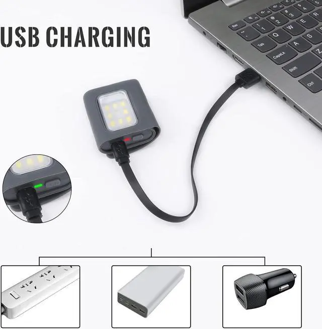 Alt view image 4 of 7 - Clip on Running Lights, 2Pack Rechargeable Night Light with Strong Magnet Reflective, LED Running Lights 3 Modes Brightness with Red Strobe for Runners Joggers Camping Hiking Walking Outdoor Adventure