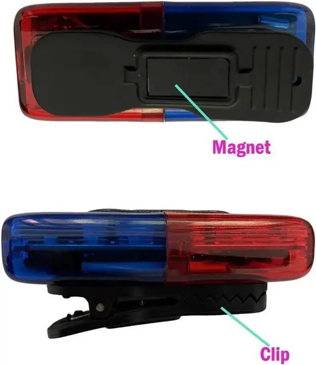 Alt view image 3 of 4 - Police Warning Strobe Shoulder lights Whistle Flashlight magnet, Safety Flashing Security Clip Signal light For Outdoor Rescue,Traffic Guidance,Police patrols,Cycling,Night run,Camping (with whistle)