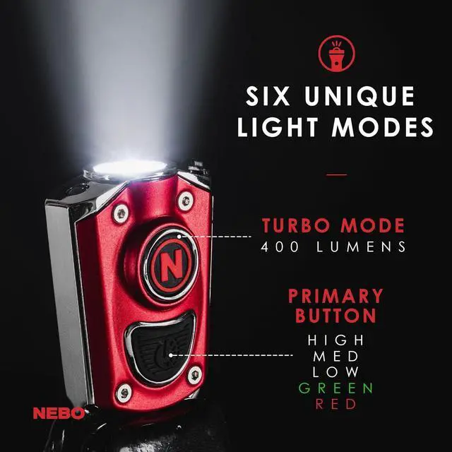 Alt view image 4 of 6 - NEBO Mycro Rechargeable LED Keychain Light | Key Ring Flashlight Features 6 Light Modes,