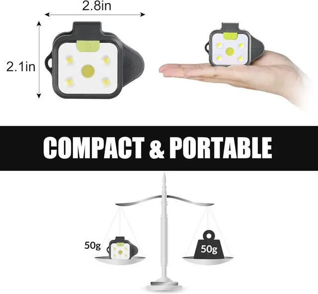 Alt view image 3 of 7 - EGUKU Running Light, 2Pack Clip On Running Lights for Runners at Night 4 Light Modes USB Rechargeable LED Lights Wearable Small Lightweight Jogging Lights for Outdoor Running Jogger Patent Pending