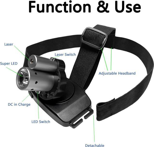 Alt view image 2 of 6 - Rechargeable LED Laser Headlamp with an Adjustable Waist Belt, for Sensorimotor Control Testing and Physical Therapy