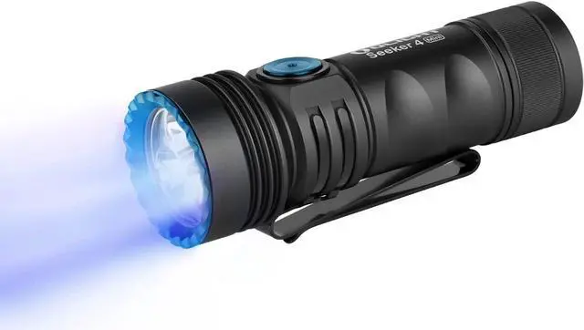 Main image of OLIGHT Seeker 4 Mini Rechargeable EDC Flashlight with 365nm UV Combo 1200 Lumens White Light, Portable Black Light for Outdoors, Cleanliness Detection and Emergency(Cool White Light: 5700~6700K)