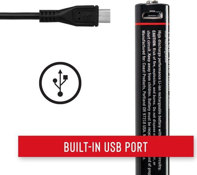 Alt view image 3 of 5 - Coast ZX555 ZITHION-X Li-Ion Rechargeable Battery for The G24, G25, G26, G32, and G34 LED Flashlights, Black