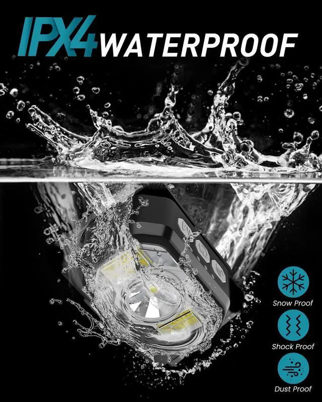Alt view image 5 of 7 - Head Lamp 2 Pack, 1200 Lumens USB Type-C Motion Sensor Rechargeable Headlamp, 6 Modes Ultra-Light Headlamp with Red Light, Waterproof Led Headlamp for Hiking Camping Fishing Running Hunting