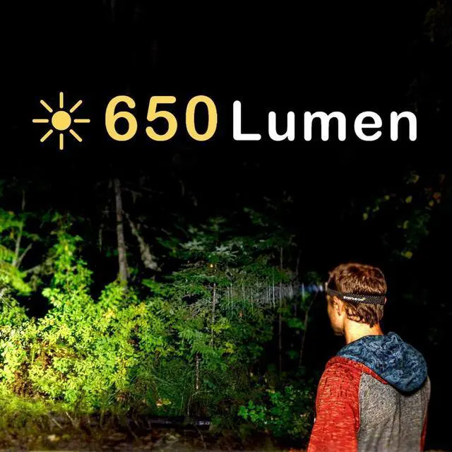 Alt view image 2 of 7 - HS20 LED Headlamp Rechargeable 2700 High Lumen Headlight Super Bright Headlamp with Floodlight and Spotlight USB C Charging Port for Hard Hat Hiking Camping Emergency