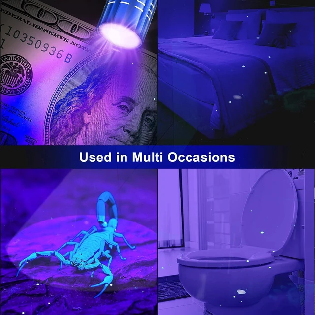 Alt view image 2 of 7 - 40-Pack Mini UV Handheld Blacklight Flashlights with Lanyard Assorted Colors, Detector for Pet Urine, Dry Stains & Scorpion Hunting