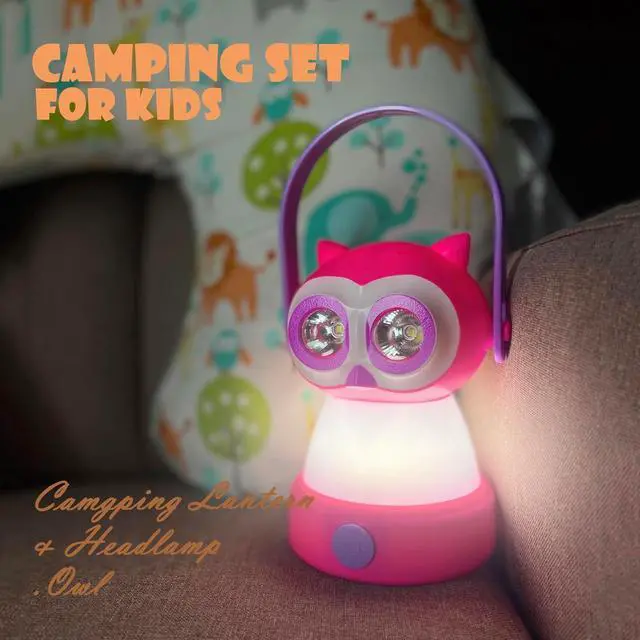 Alt view image 3 of 7 - Outdoor Equipment LED Camping Lantern & Headlamp set for Kids, FANT.LUX Battery Powered Night Light for Emergency, Hurricane, Lightweight Tent Lamp