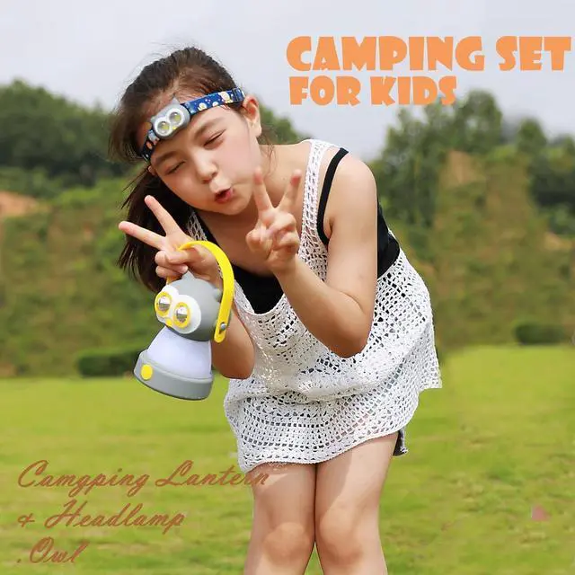 Alt view image 6 of 7 - Outdoor Equipment LED Camping Lantern & Headlamp set for Kids, FANT.LUX Battery Powered Night Light for Emergency, Hurricane, Lightweight Tent Lamp