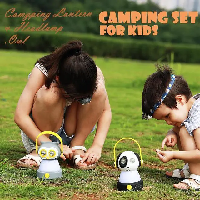 Alt view image 7 of 7 - Outdoor Equipment LED Camping Lantern & Headlamp set for Kids, FANT.LUX Battery Powered Night Light for Emergency, Hurricane, Lightweight Tent Lamp