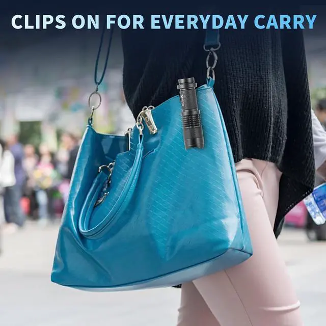 Alt view image 6 of 7 - ULTRAFIRE 5 Pack SK68 Tactical and Small Flashlights,7w 3-Mode Pocket Torch Adjustable Focus Zoom Light Lamp