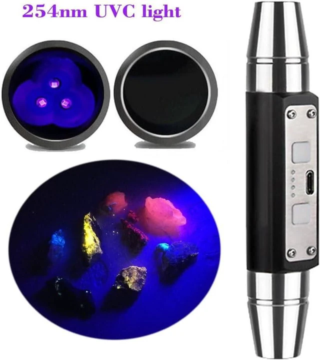 Alt view image 2 of 6 - Shortwave & Longwave 254nm UVC 365nm 395nm UVA LED Flashlight