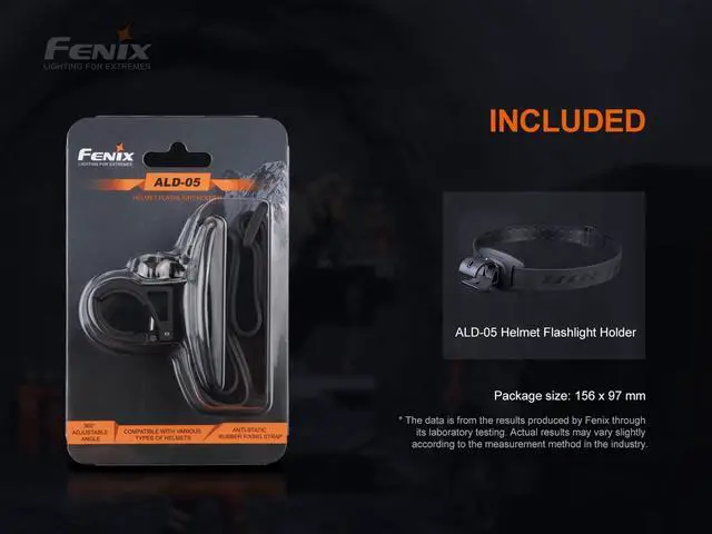 Alt view image 6 of 6 - Fenix ALD-05 Universal Helmet Flashlight Holder Bundle with EdisonBright Accessory case