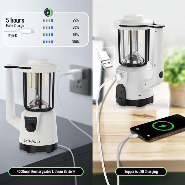 Alt view image 2 of 6 - 2-k Rechargeable LED Flashlight - 1200LM Super Bright, Spotlight & Lantern Modes, Waterproof, Power Bank, for Power Outages, Camping, Hiking, and Emergency Kits (8-Hour Runtime)