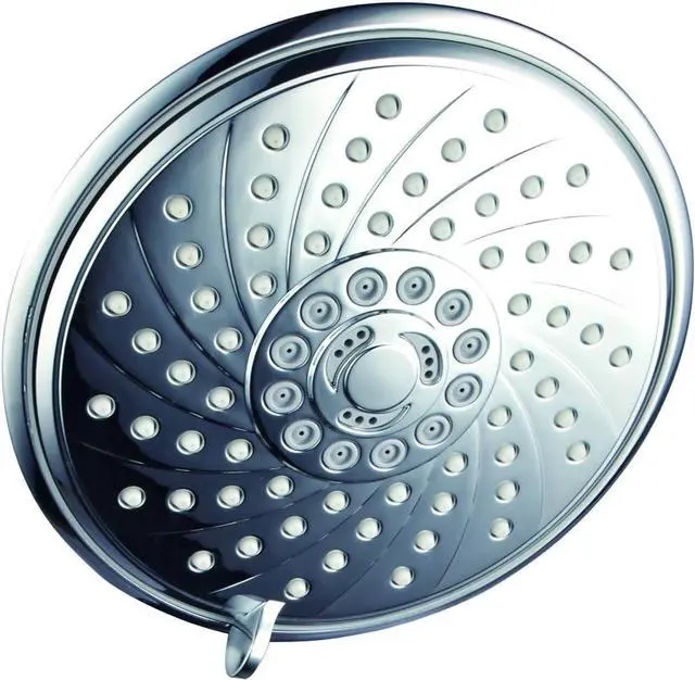 Alt view image 3 of 7 - HotelSpa Extra-Large 6-Inch Rain Shower Head for Exceptional Water Coverage! High-Pressure Angle-Adjustable Shower head features Rub-clean Jets, 6 Full Settings and Premium Chrome Finish